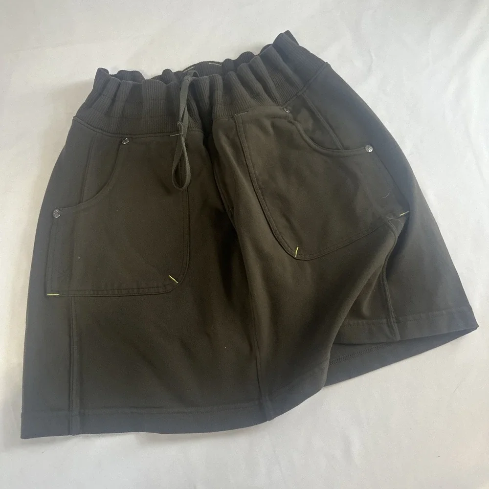 Athleta‎ Green Cotton Skort Skirt Pockets Small S Tennis Golf Pickleball